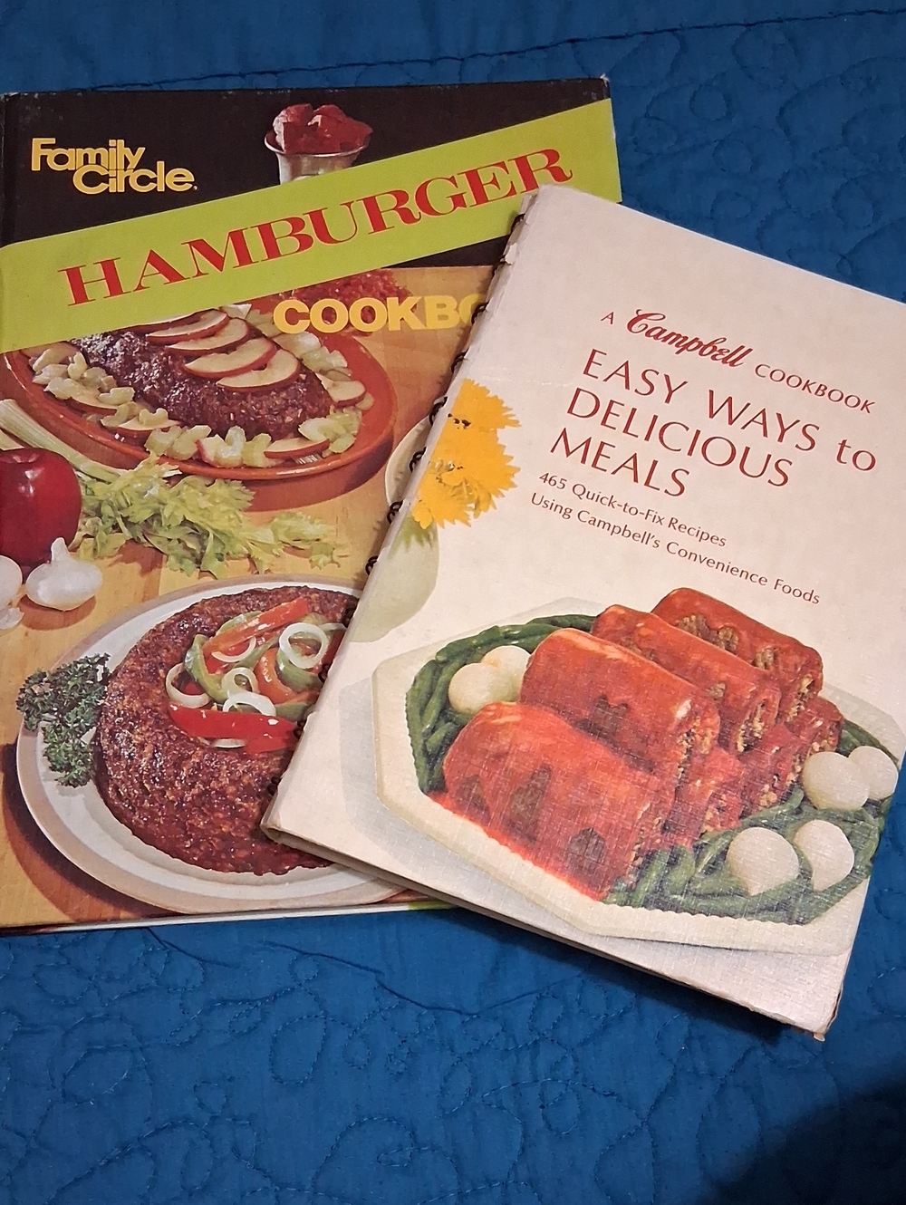 Vintage Cookbooks - White & Brown Covers with Red and Yellow Accents